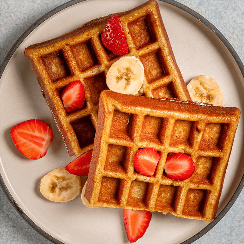 Banana Oat Waffles